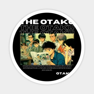 The Otaku, Pop Culture, Anime lovers, slang, White text Magnet